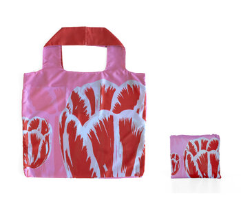 Opvouwbare shopper, Tulip Pop Art Lijn Roze