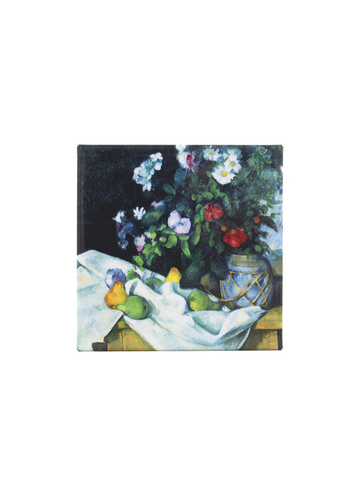 Kühlschrankmagnet,Paul Cézanne, Stillleben mit Blumen und Früchten