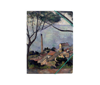 Carpeta archivadora de papel con cierre elástico, Paul Cézanne, El mar en Estaque