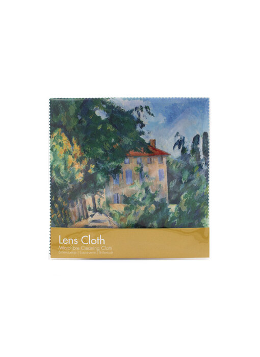 Brillenputztuch, 15x18 cm,Paul Cézanne, Haus mit rotem Dach