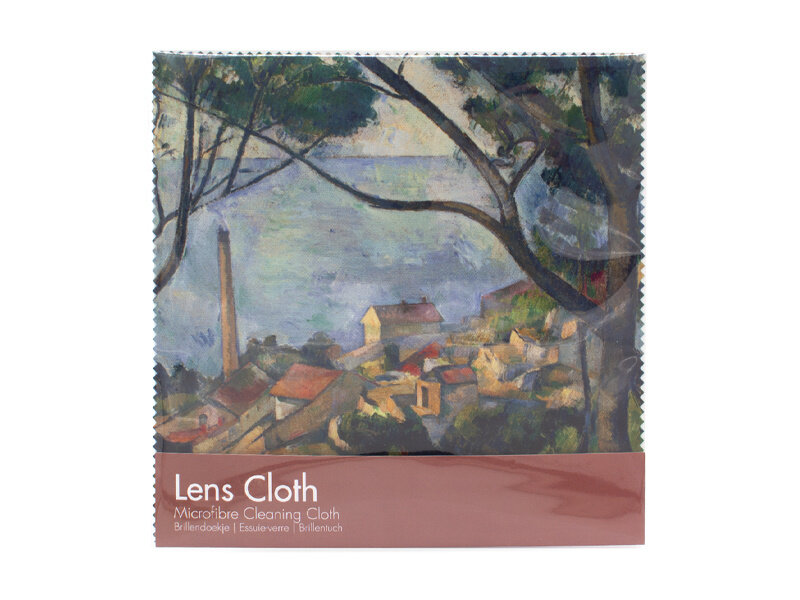 Lens cloth, Paul Cézanne, The sea at l'Estaque behind the trees