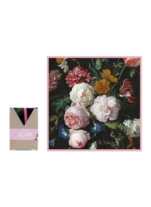 Écharpe, 68x68 cm, De Heem, Nature morte aux fleurs