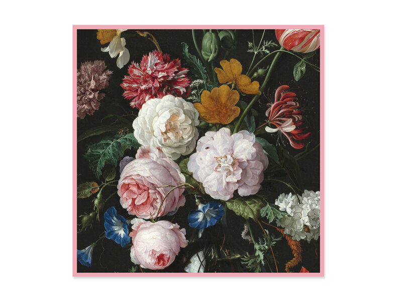 Schal, 68x68 cm, De Heem, Blumenstillleben