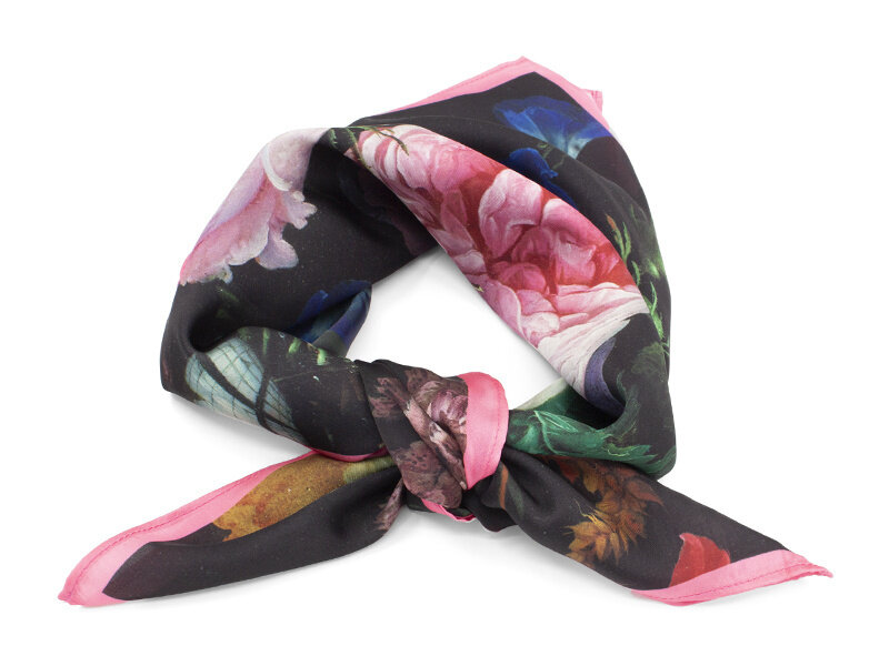 Scarf, 68x68 cm, De Heem, Flowers still life