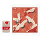 Scarf, 68x68 cm, Woman's Haori with White and Red Cranes