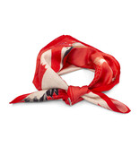 Scarf, 68x68 cm, Woman's Haori with White and Red Cranes