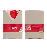 Scarf, 68x68 cm, Woman's Haori with White and Red Cranes
