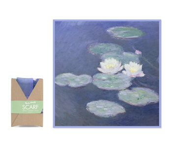 Scarf, 68x68 cm, Monet, Waterlilies eveninglight