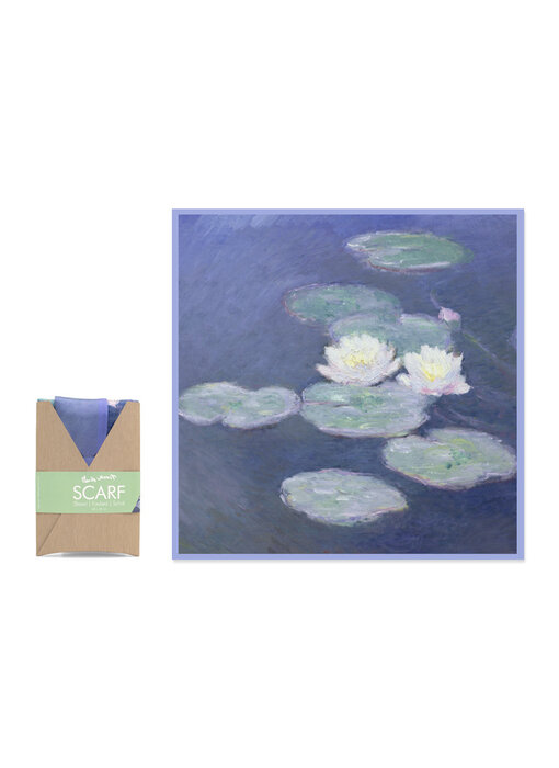 Écharpe, 68x68 cm, Claude Monet, Nympheas effet du soir