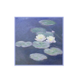 Scarf, 68x68 cm, Claude Monet, Waterlilies by evening light