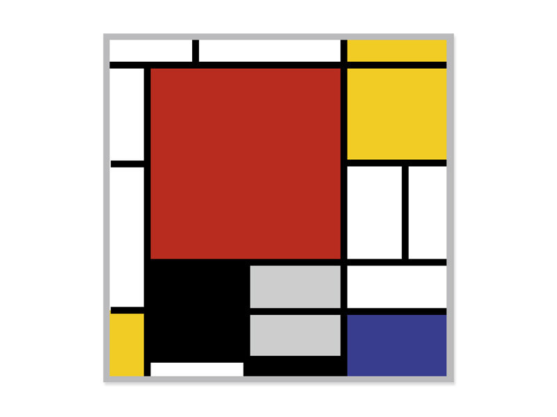 Schal, 68x68 cm,Piet Mondiran