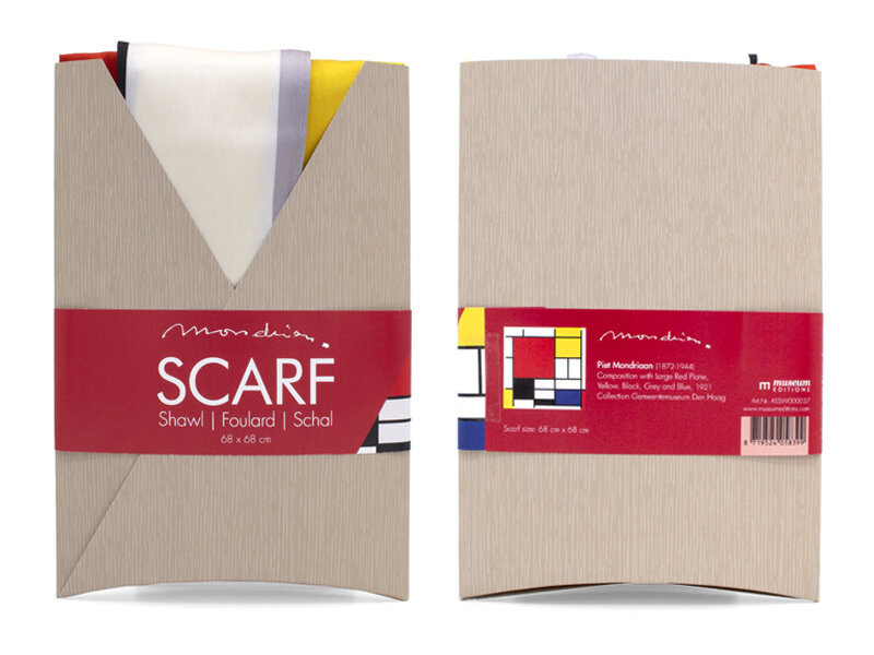 Scarf, 68x68 cm, Piet Mondiran