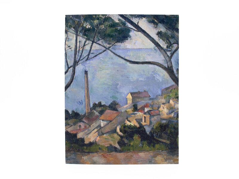 Softcover art sketchbook,Paul Cézanne , The sea at l'Estaque behind the trees