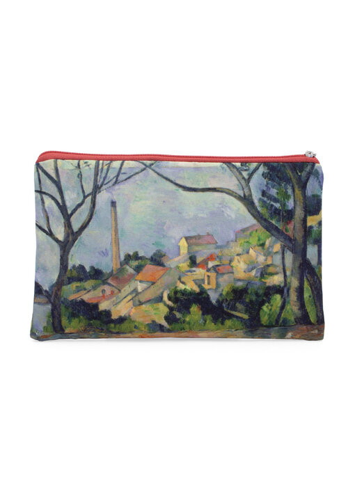 Beutel, Paul Cézanne , Das Meer bei Estaque hinter den Bäumen
