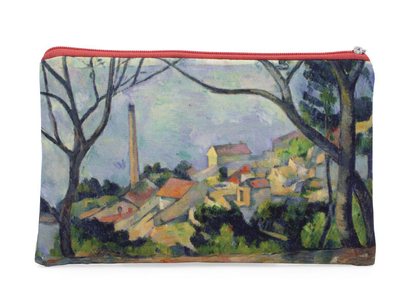 Trousse, Paul Cézanne , La mer à l'Estaque derrière les arbres