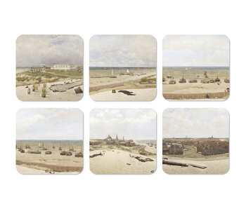 Untersetzer, 6er-Set, Panorama Mesdag, Scheveningen