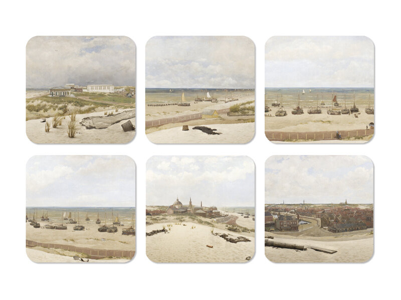 Untersetzer, 6er-Set, Panorama Mesdag, Scheveningen