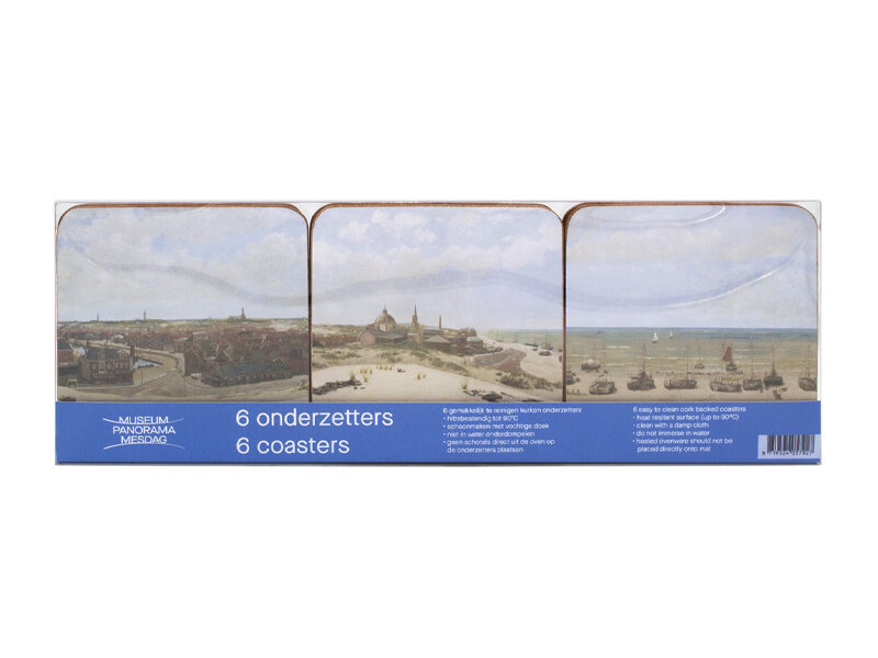 Untersetzer, 6er-Set, Panorama Mesdag, Scheveningen
