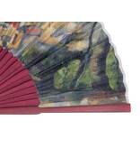 Hand Fan, Paul Cezanne, The sea at l'Estaque behind the trees