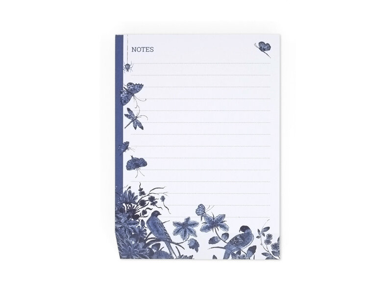 Memo blocnote, Oiseaux bleus de Delft