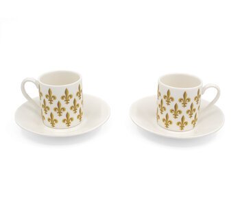 Set de espresso, Fleur de Lys