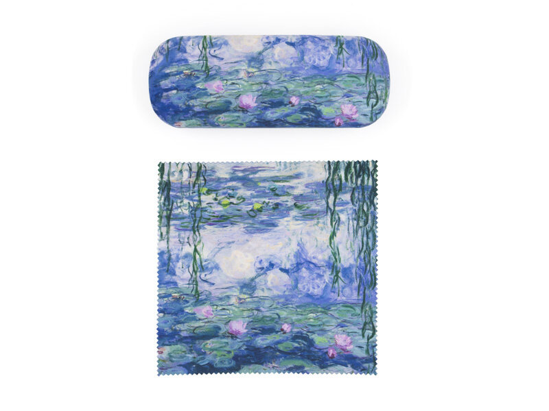 Brillenetui mit Linsentuch, Seerosen, Monet
