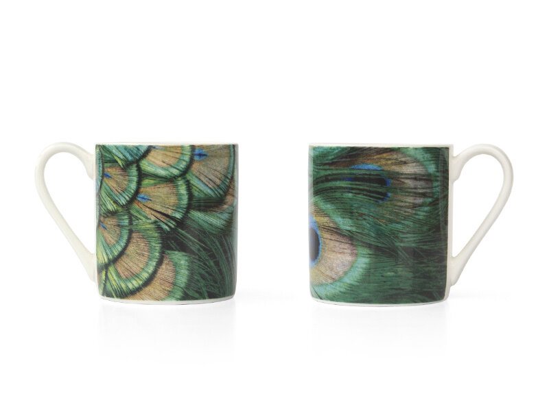 Espresso-Set, Pfauenfedern