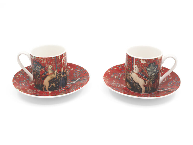Service à expresso, Tapisserie Dame a la Licorne