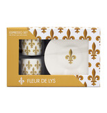 Set de espresso, Fleur de Lys