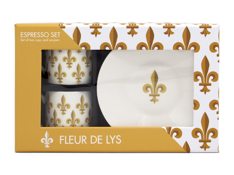 Espresso set, Fleur de Lys