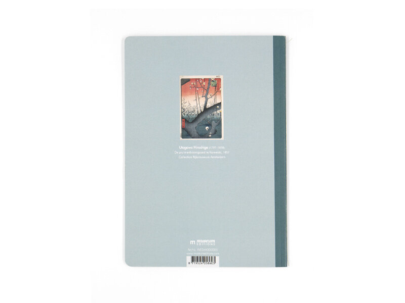 Carnet avec dos cousu en coton, Hiroshige, Le verger de pruniers à Kameido