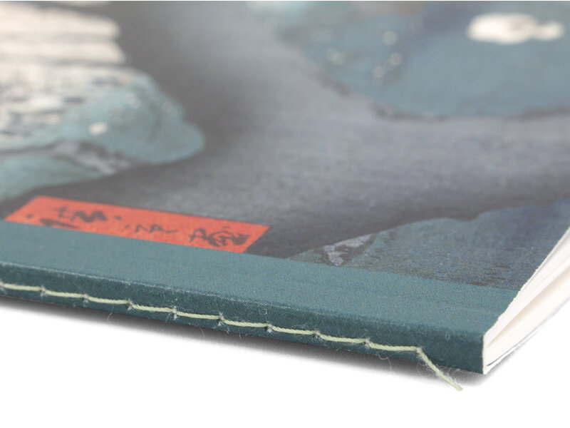 Carnet avec dos cousu en coton, Hiroshige, Le verger de pruniers à Kameido