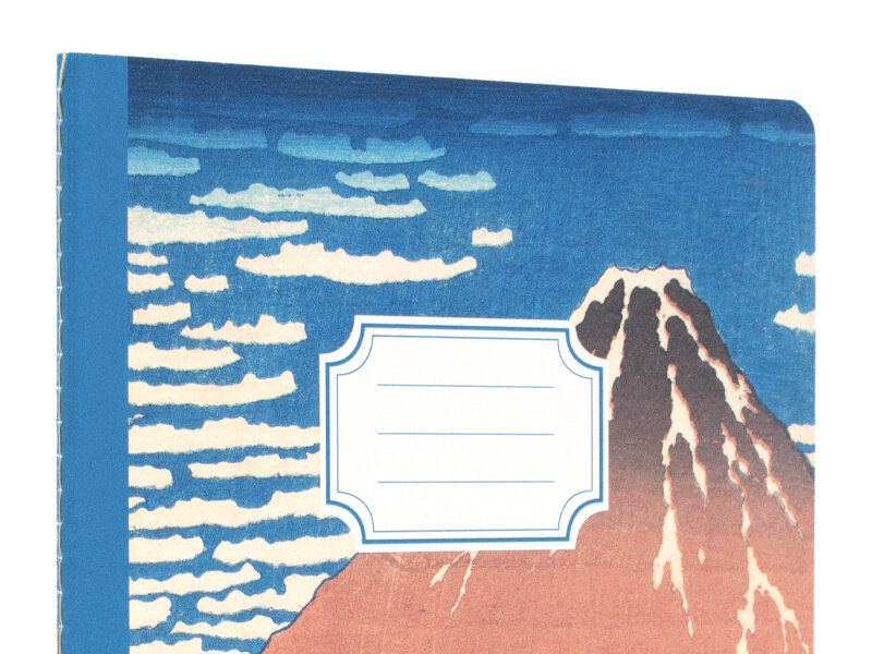 Cotton Sewn Notebook , A5, Hokusai, Fine Wind, Clear Morning
