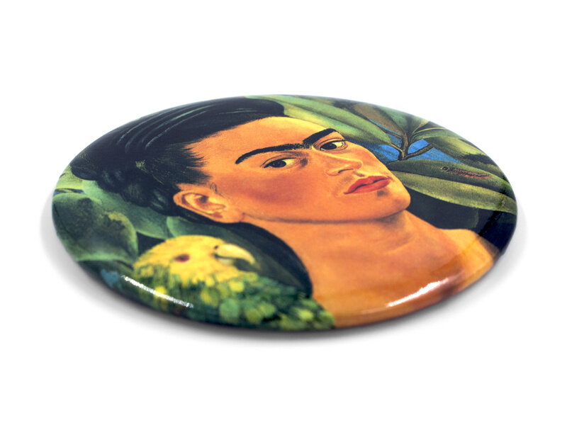 Pocket Mirror W, Ø 80 mm, Frida Kahlo, Self-Portrait with bonito