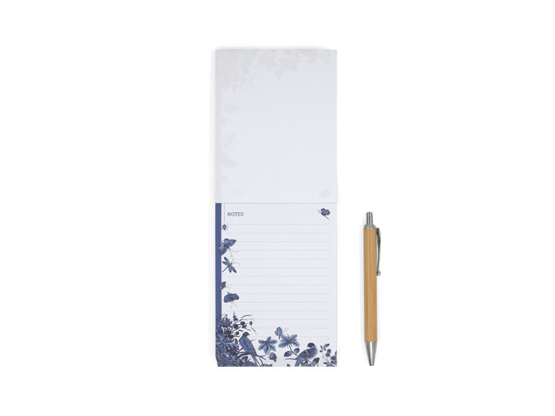 Memo blocnote, Oiseaux bleus de Delft