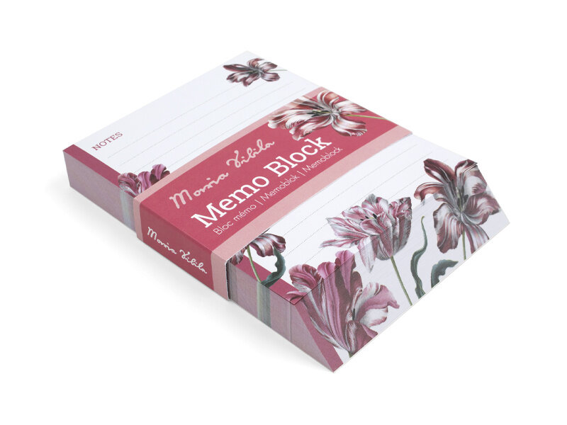 Top Blok/ Memo blocnote, Tulpen, Maria Sibylla Merian