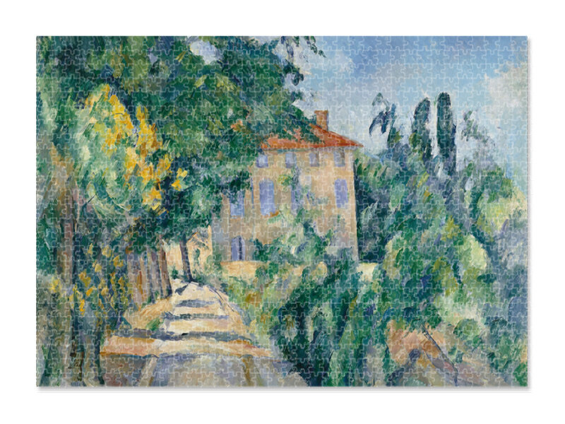 Puzzle, 1000 piezas, Paul Cézanne, Casa con techo rojo