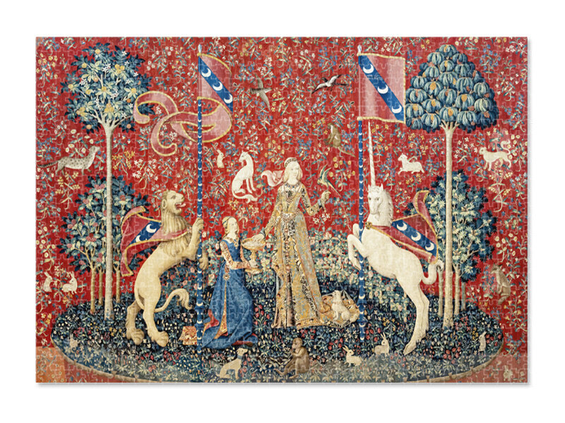 Puzzle, 1000 Teile, Wandteppich Die Dame und das Einhorn