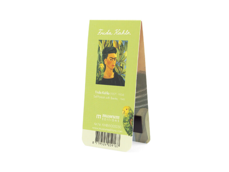 Magnetisches Lesezeichen, Frida kahlo, Self-Portrait with Bonito