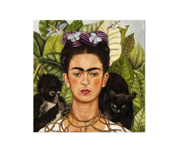 Scarf, 68x68cm ,100% Silk, Frida Kahlo, Self portrait with Bonito
