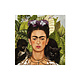 Foulard, 68x68cm, 100% soie, Frida Kahlo, Autoportrait au collier d'épines et au colibri
