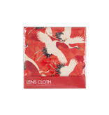 Lens cloth, 15 x 15 cm,Woman's Haori with White and Red Cranes Lens cloth, 15 x 15 cm,Woman's Haori with White and Red Cranes