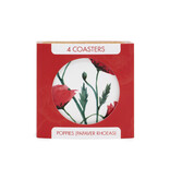Untersetzer,  4er-Set, Mohnblumen