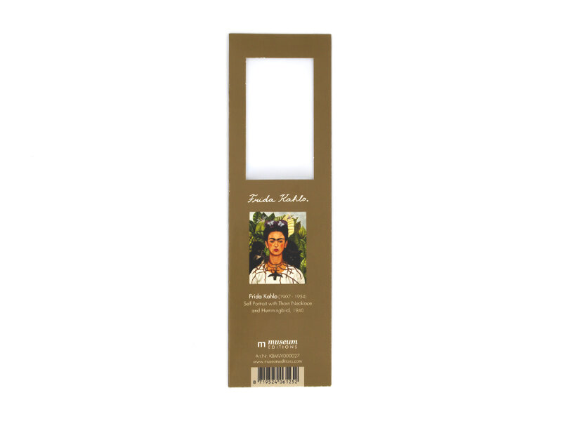 Magnifying Bookmark,  Frida Kahlo with hummingbird