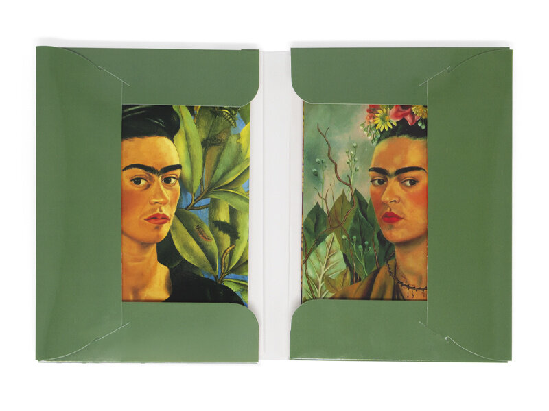 Porte-cartes, L, 2 x 5 cartes, Frida Kahlo, autoportraits