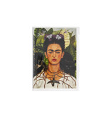 Doppelkarte mit Umschlag,  Frida Kahlo, Selbstporträt mit Dornenhalsband und Kolibri