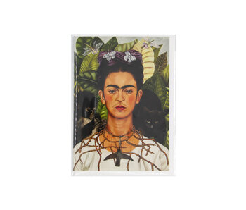 Tarjeta doble con sobre,  Frida Kahlo, Autorretrato con Collar de Espinas
