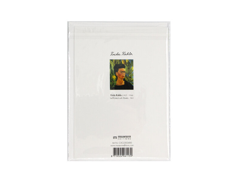 Tarjeta doble con sobre,  Frida Kahlo, Autorretrato Bonito