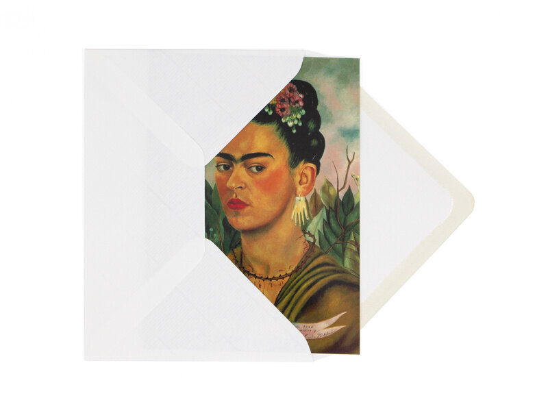 Double card with envelope,  Self portrait -Dr Eloesser