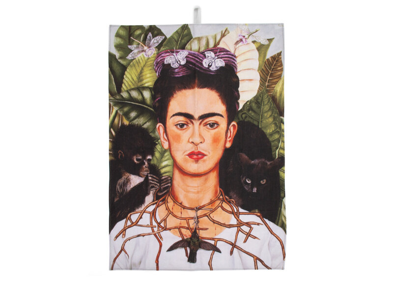 Theedoek,   Frida kahlo, painted selfportret,  Bonito